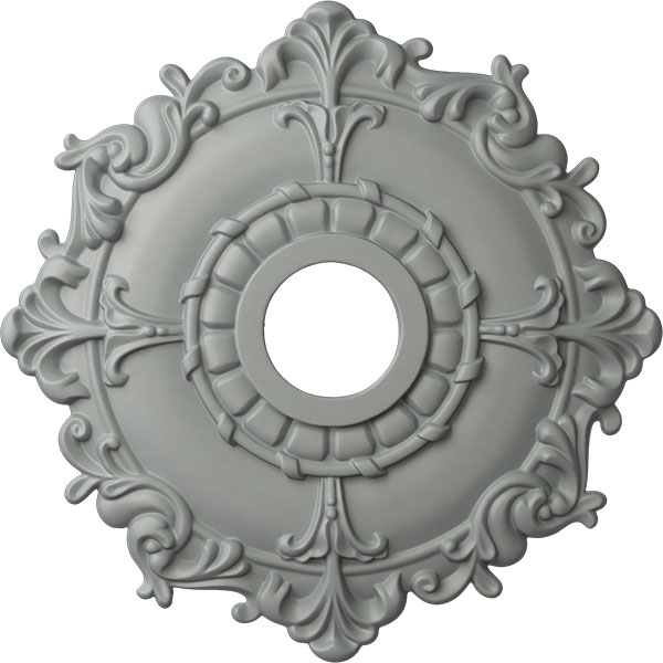 Ekena Millwork - CM18RL_P - 18"OD x 3 1/2"ID x 1 1/2"P Riley Ceiling Medallion (Fits Canopies up to 4 5/8")