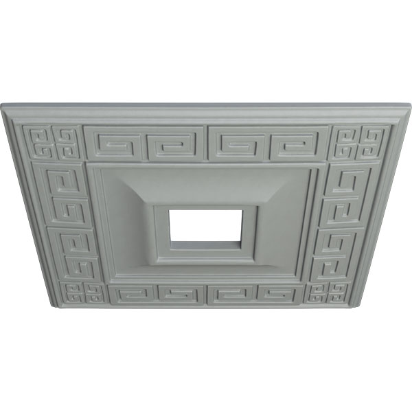 Ekena Millwork - CM18ER_P - 18"W x 18"H x 3 1/2"ID x 1 1/8"P Eris Ceiling Medallion (Fits Canopies up to 9 7/8")