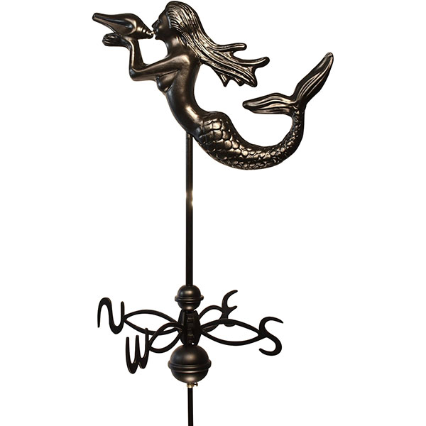 Dalvento, LLC - DVMERMAID-D - Mermaid Weathervane with Dalvento Directionals and Globes