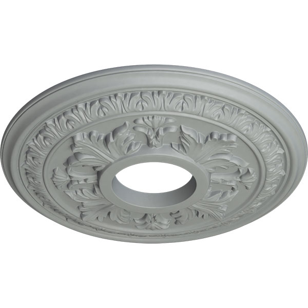 Ekena Millwork - CM15BA_P - 15 3/8"OD x 4 1/4"ID x 1 1/2"P Baltimore Ceiling Medallion (Fits Canopies up to 5 1/2")
