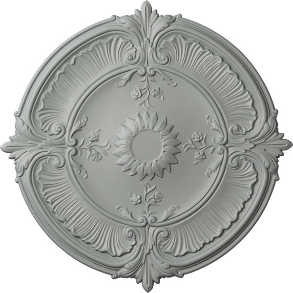Ekena Millwork - CM30AT_P - 30 1/8"OD x 1 1/2"P Attica Acanthus Leaf Ceiling Medallion (Fits Canopies up to 3 1/4")