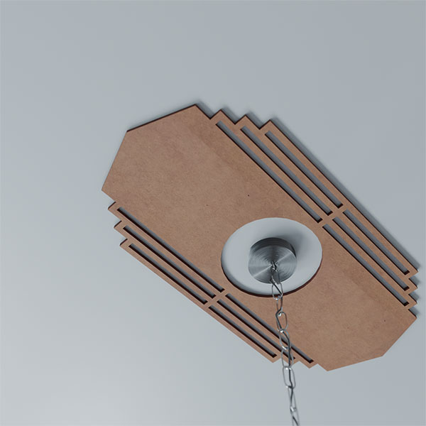 Ekena Millwork - CMWPCS - Chrysler Wood Fretwork Ceiling Medallion