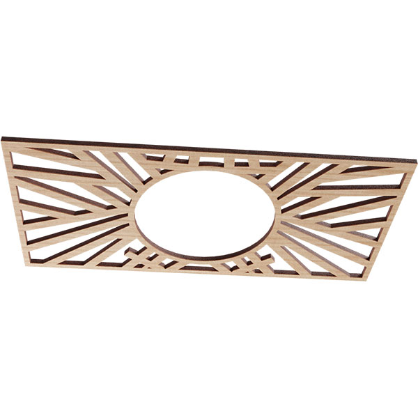 Ekena Millwork - CMWPHO - Hoover Wood Fretwork Pierced Ceiling Medallion