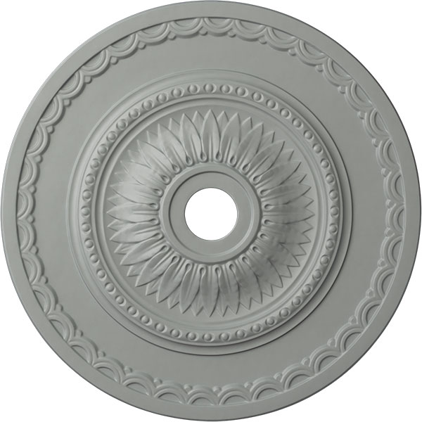 Ekena Millwork - CM29SF_P - 29 1/2"OD x 3 5/8"ID x 1 5/8"P Sunflower Ceiling Medallion (Fits Canopies up to 5 5/8")