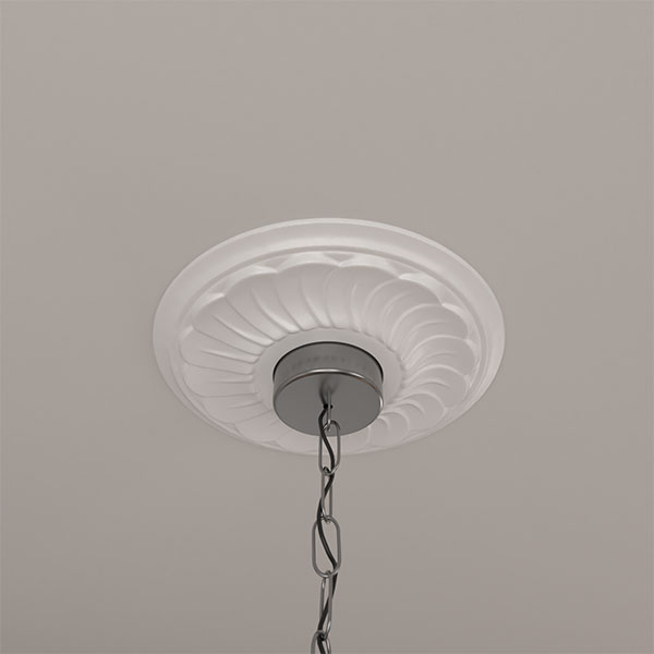 Ekena Millwork - CM11BL_P - 11 3/4"OD x 3 5/8"ID x 1"P Blackthorne Ceiling Medallion (Fits Canopies up to 4 7/8")
