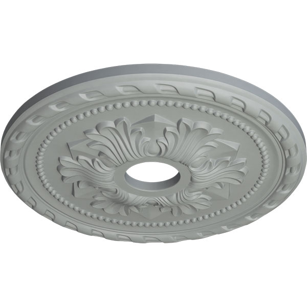 Ekena Millwork - CM20PM_P - 20 7/8"OD x 3 5/8"ID x 1 5/8"P Palmetto Ceiling Medallion (Fits Canopies up to 5")
