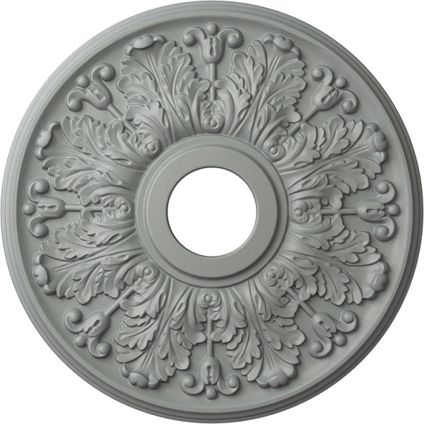 Ekena Millwork - CM16AP_P - 16 1/2"OD x 3 5/8"ID x 1 1/8"P Apollo Ceiling Medallion (Fits Canopies up to 5 5/8")