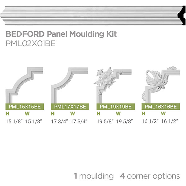 Ekena Millwork - SAMPLE-PML02X01BE - SAMPLE - 2 5/8"H x 1 1/8"P x 12"L Bedford Panel Moulding