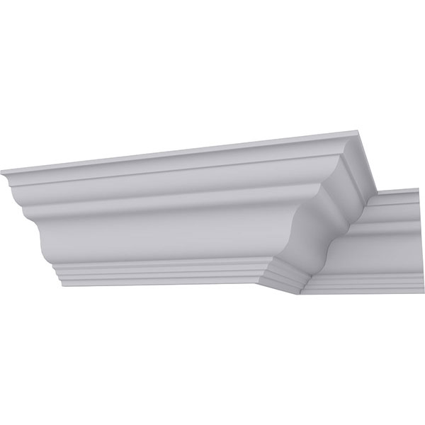 Ekena Millwork - MLD03X03X05DU - 3 7/8"H x 3 7/8"P x 5 1/2"F x 94 1/2"L Dublin Traditional Cove Crown Moulding