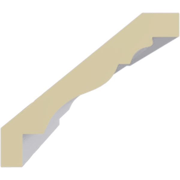 Ekena Millwork - MLD04X04X06CL - 4"H x 4 5/8"P x 6 1/8"F x 94 1/2"L Classic Smooth Crown Moulding