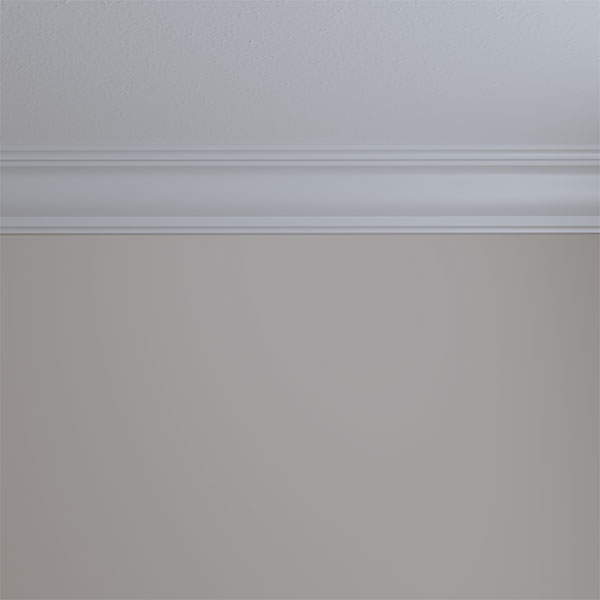 Ekena Millwork - MLD04X05X06ED - 5"H x 4"P x 6 3/8"F x 94 1/2"L Edwards Cove Crown Moulding