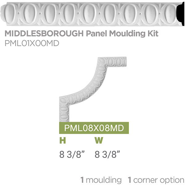 Ekena Millwork - SAMPLE-PML01X00MD - SAMPLE - 1 1/4"H x 3/8"P x 12"L Middlesborough Egg & Dart Panel Moulding