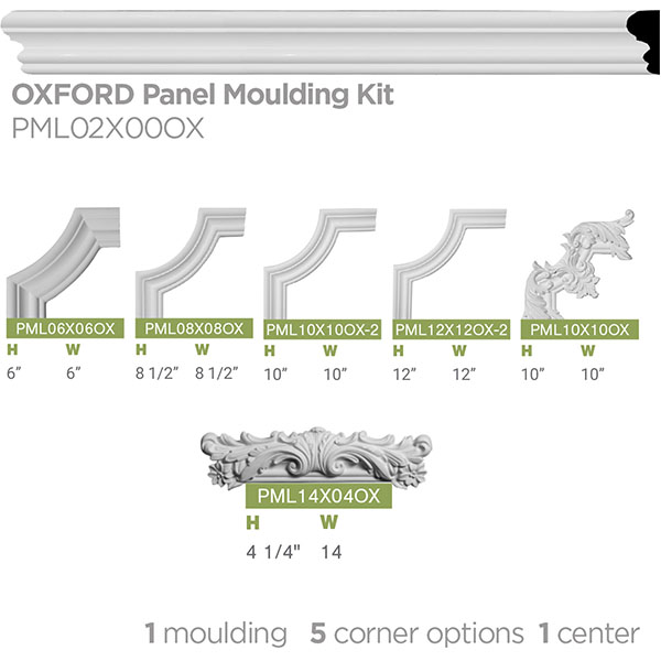 Ekena Millwork - PML02X00OX - 2"H x 5/8"P x 94 1/2"L Oxford Panel Moulding