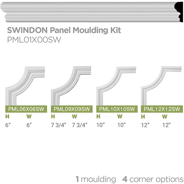 Ekena Millwork - SAMPLE-PML01X00SW - SAMPLE - 1 5/8"W x 1/2"P x 12"L Swindon Panel Moulding