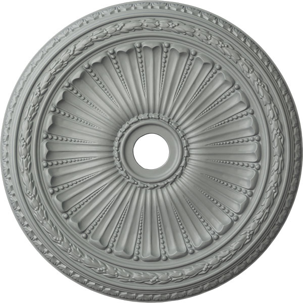 Ekena Millwork - CM35VI_P - 35 1/8"OD x 4 7/8"ID x 2 1/2"P Viceroy Ceiling Medallion (Fits Canopies up to 4 7/8")
