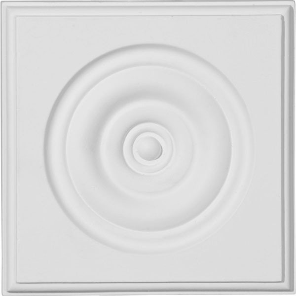 Ekena Millwork - PB05X05X01TR - 5 3/4"W x 5 3/4"H x 1 1/8"P Traditional Bullseye Plinth Block