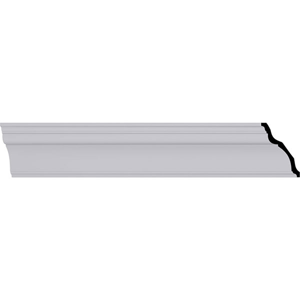 Ekena Millwork - MLD05X03X06TR - 5 1/2"H x 3 7/8"P x 6 3/4"F x 94 1/2"L Traditional Cove Crown Moulding