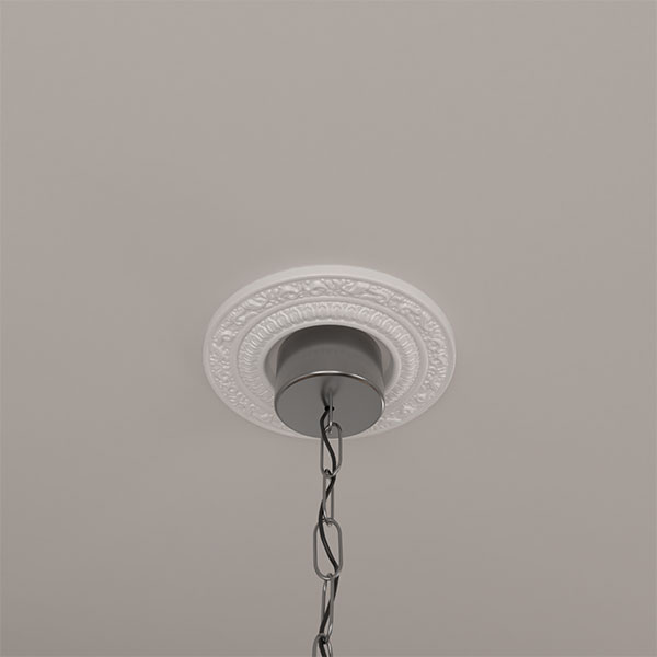 Ekena Millwork - CM08AD_P - 8 1/8"OD x 4 1/8"ID x 1/2"P Andrea Ceiling Medallion (Fits Canopies up to 4 1/8")