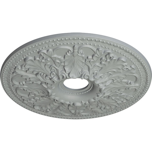 Ekena Millwork - CM23AS_P - 23 7/8"OD x 4"ID x 2 1/8"P Ashley Ceiling Medallion (Fits Canopies up to 4 3/4")