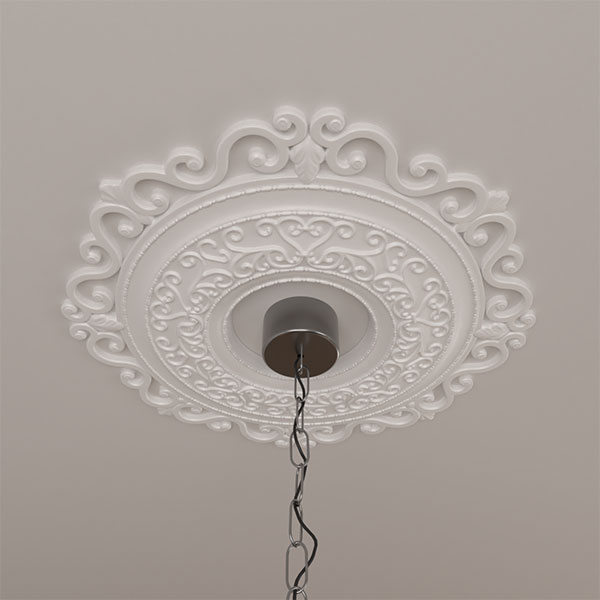 Ekena Millwork - CM22OR_P - 22"OD x 6 1/4"ID x 1 3/4"P Orrington Ceiling Medallion (Fits Canopies up to 6 1/4")