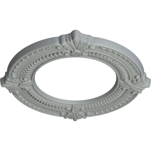 Ekena Millwork - CM11BN_P - 11 1/8"OD x 6 1/8"ID x 5/8"P Benson Ceiling Medallion (Fits Canopies up to 6 1/8")