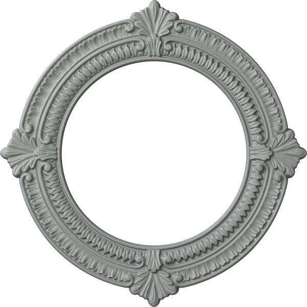 Ekena Millwork - CM13BN_P - 13 1/8"OD x 8"ID x 5/8"P Benson Ceiling Medallion (Fits Canopies up to 8")