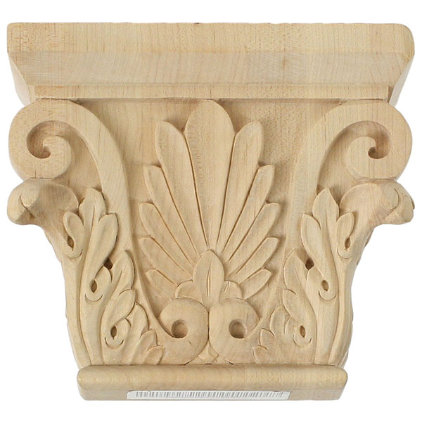 Ekena Millwork - CAPCH - 6 1/2"W x 4 3/8"BW x 2 1/2"D x 5 1/2"H Small Chesterfield Capital (Fits Pilasters up to 3 7/8"W x 1"D)