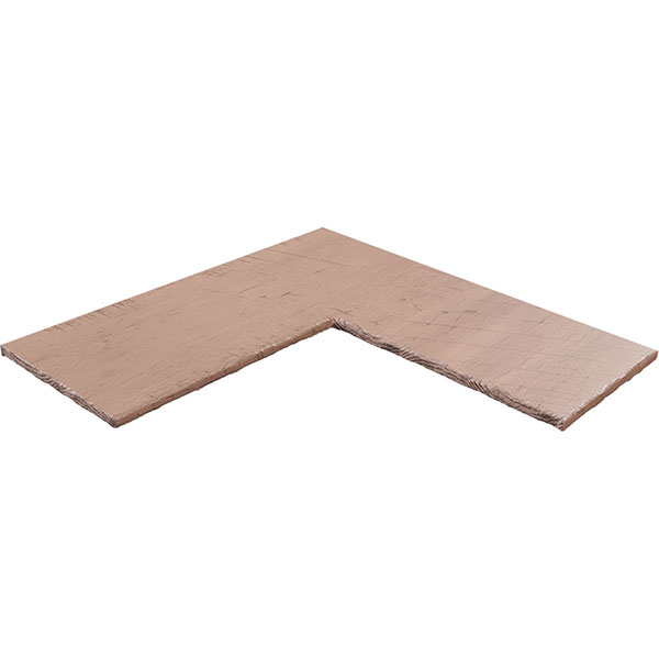 Brown Wood Products - BW01SH123030 - 30"W x 12"D x 3/4"H Flat Rustic Hand Scraped Corner Shelf