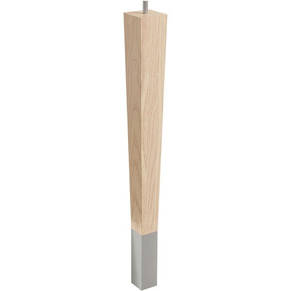 Brown Wood Products - BW01241018-6 - 1 7/8"W x 1 7/8"D x 18"H Square Tapered Leg with 4" Ferrule