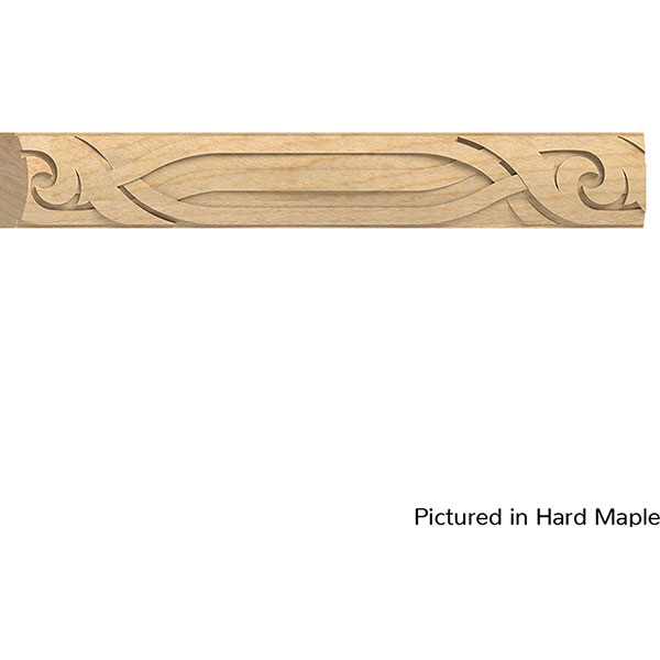 Brown Wood Products - BW01960757-1 - 92"L x 3/4"H x 1/4"T Nouveau Light Rail Insert Moulding