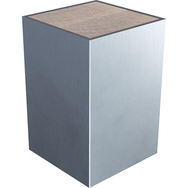 Brown Wood Products - BW01700345-1 - 3"W x 3"D x 4 1/2"H Square Foot with Metal Sleeve