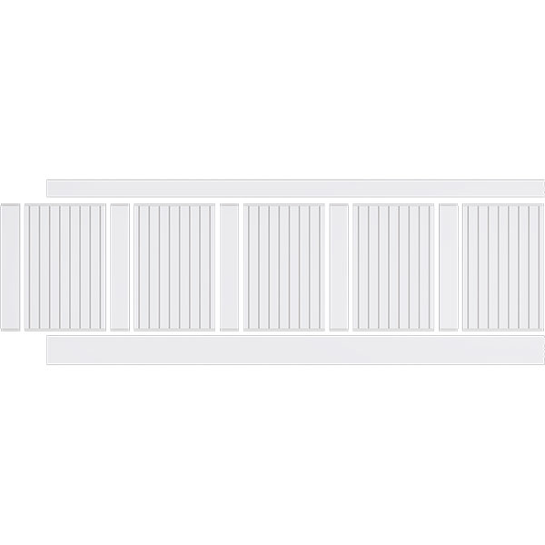 Ekena Millwork - WPKFBD - Framed Beadboard PVC Wainscot Paneling Kit