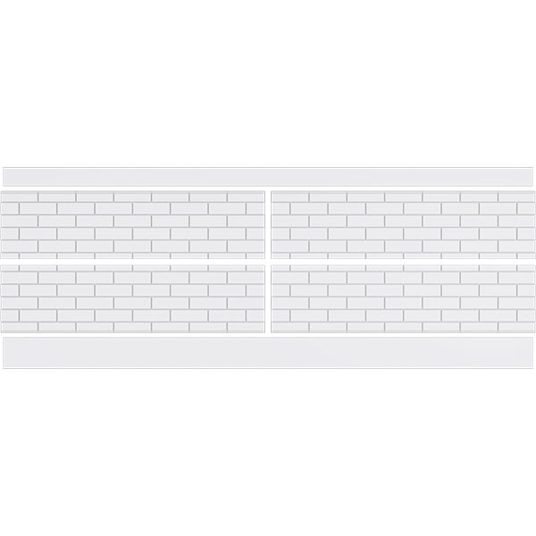 Ekena Millwork - WPKSBK - Subway Brick PVC Wainscot Paneling Kit