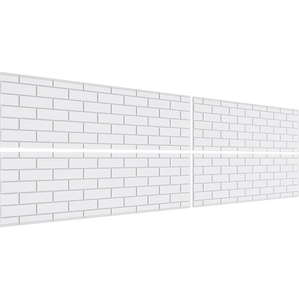 Ekena Millwork - WPKPSBK - Subway Brick PVC Fretwork Wainscot Wall Panel