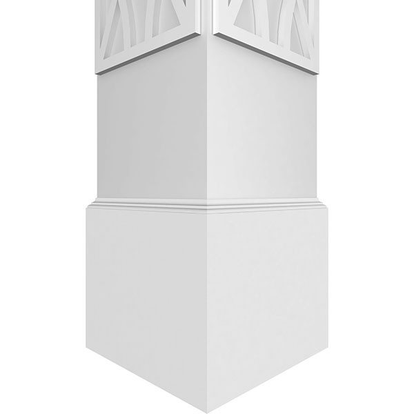 Ekena Millwork - CCENRIV - Craftsman Classic Square Non-Tapered Riviera Fretwork Column