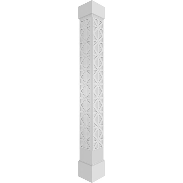Ekena Millwork - CCENIMP - Craftsman Classic Square Non-Tapered Imperial Fretwork Column