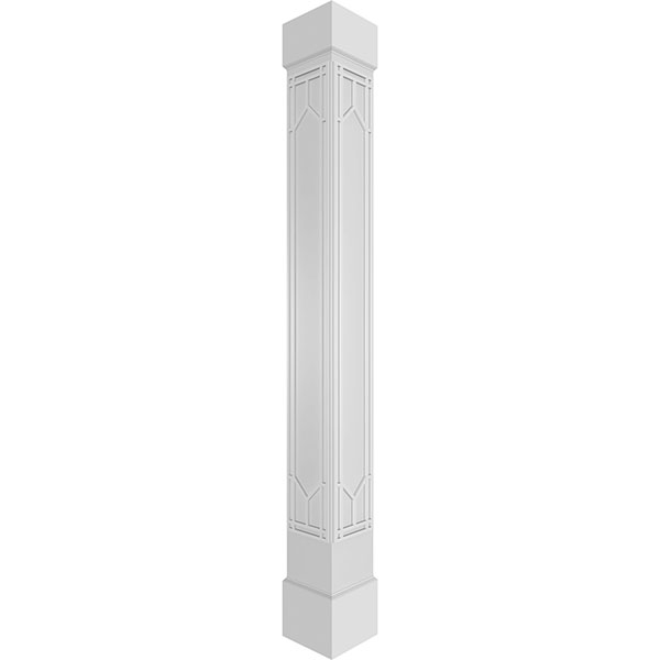 Ekena Millwork - CCENSHK - Craftsman Classic Square Non-Tapered Shaker Fretwork Column