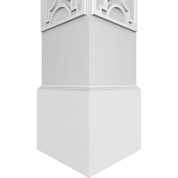 Ekena Millwork - CCENGYP - Craftsman Classic Square Non-Tapered Gypsum Fretwork Column