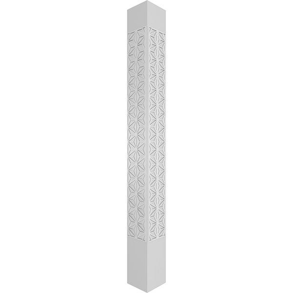 Ekena Millwork - CCENHMP - Craftsman Classic Square Non-Tapered Hampton Fretwork Column