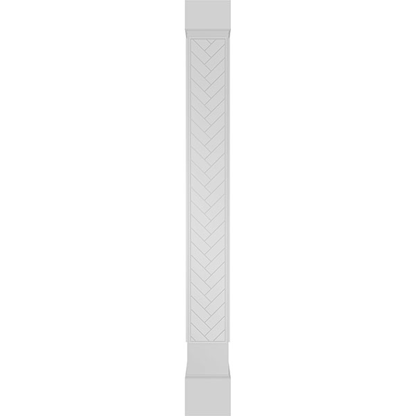 Ekena Millwork - CCENHBD - Craftsman Classic Square Non-Tapered Herringbone Modern Fretwork Column