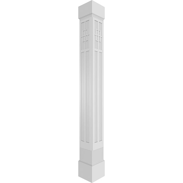Ekena Millwork - CCENSAD - Craftsman Classic Square Non-Tapered San Antonio Mission Style Fretwork Column