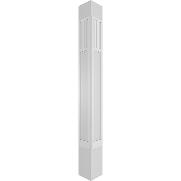 Ekena Millwork - CCENSMD - Craftsman Classic Square Non-Tapered San Miguel Mission Style Fretwork Column