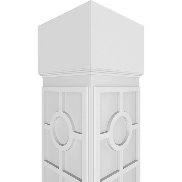 Ekena Millwork - CCENKOR - Craftsman Classic Square Non-Tapered Koroluck Fretwork Column