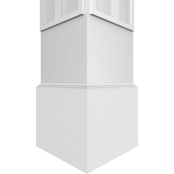 Ekena Millwork - CCENNVU - Craftsman Classic Square Non-Tapered Nouveau Fretwork Column