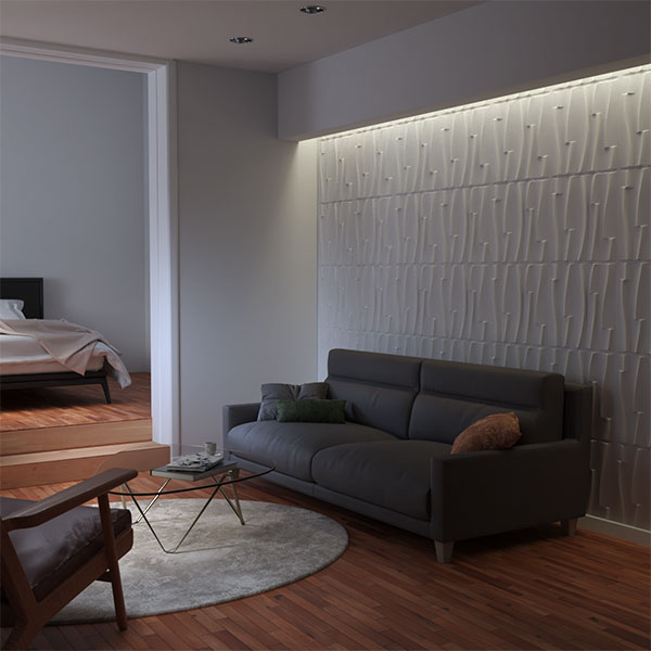 Ekena Millwork - WPBV - 19 5/8"W x 19 5/8"H Brick Wave EnduraWall Decorative 3D Wall Panel