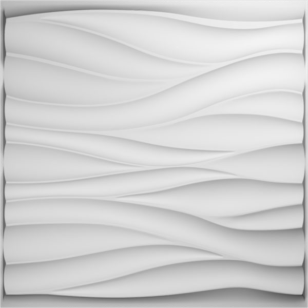 Ekena Millwork - WPRP - 19 5/8"W x 19 5/8"H Ripple EnduraWall Decorative 3D Wall Panel