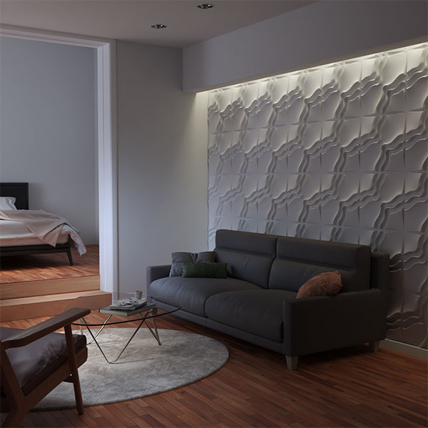 Ekena Millwork - WPRG - 19 5/8"W x 19 5/8"H Rogue EnduraWall Decorative 3D Wall Panel