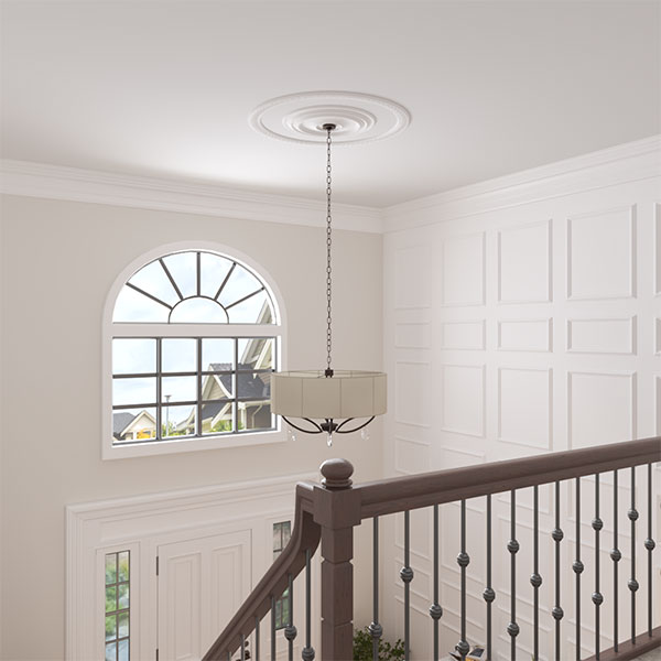 Ekena Millwork - CR20EG_P - 42"OD x 36"ID x 3"W x 3/4"P Egg and Dart Ceiling Ring