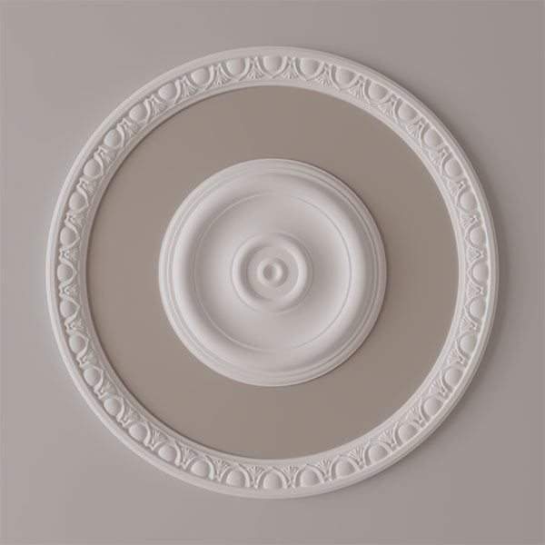 Ekena Millwork - CR23EG_P - 23 3/4"OD x 19 3/4"ID x 2"W x 3/4"P Egg and Dart Ceiling Ring