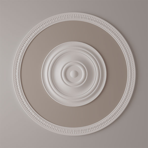 Ekena Millwork - CR59AR_P - 59"OD x 51 3/4"ID x 3 5/8"W x 1"P Artis Egg and Dart Ceiling Ring